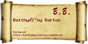 Batthyány Bartos névjegykártya